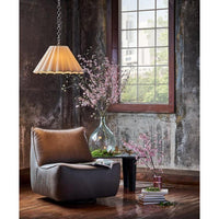 Allison White & Brass Fluted Large Pendant - Pendant Detail | Bone & Brass