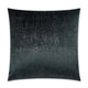 Alnwick 24" square throw pillow in ebony polyester with subtle pearl and spa blue textured pattern.