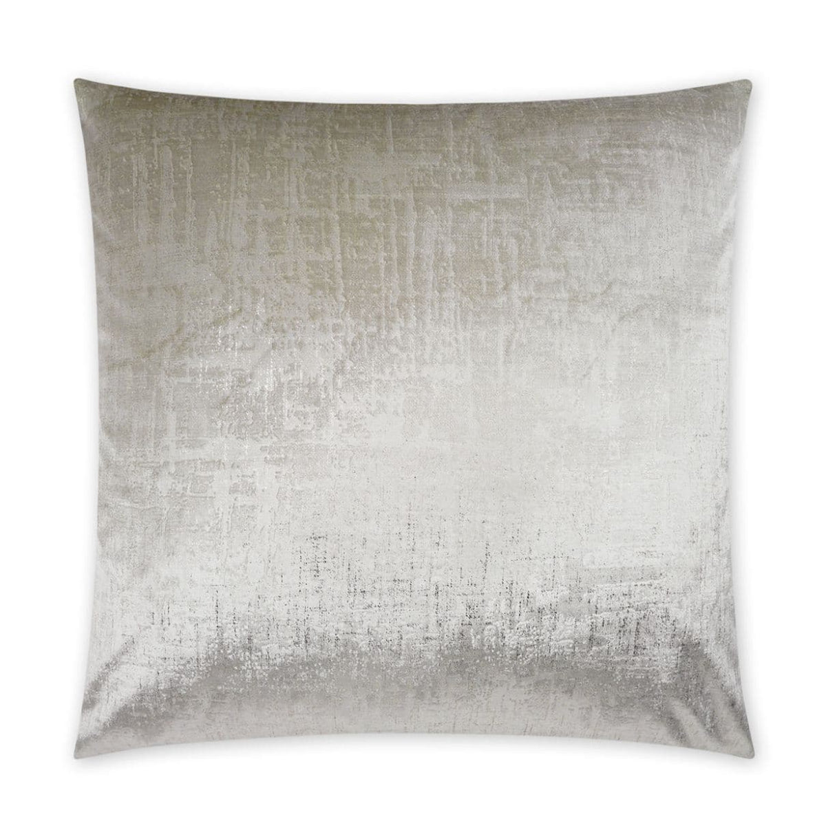 Alnwick 24" square throw pillow in pearl polyester with a textured, distressed pattern.