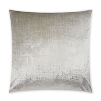 Alnwick 24" square throw pillow in pearl polyester with a textured, distressed pattern.