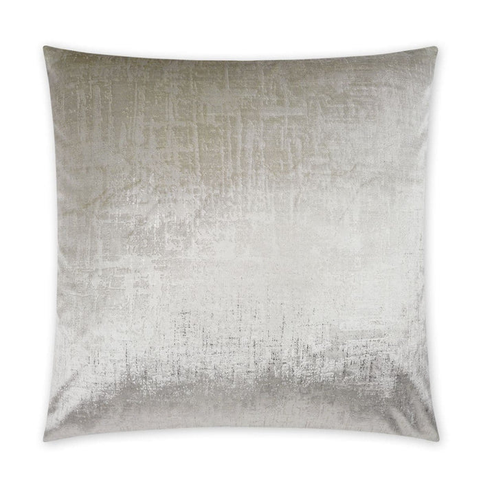 Alnwick 24" square throw pillow in pearl polyester with a textured, distressed pattern.