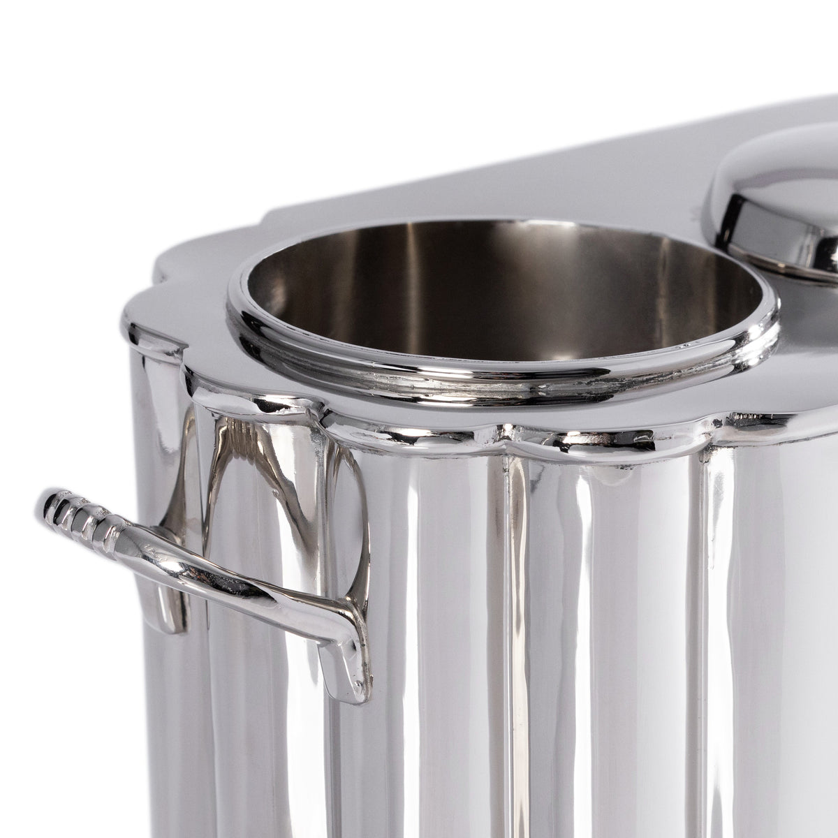 Alsace Brass 2-Bottle Wine Cooler - Side View | Bone & Brass