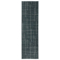 Alton Blue & Beige Casual Rug, power-loomed polyester with a textured grid pattern.