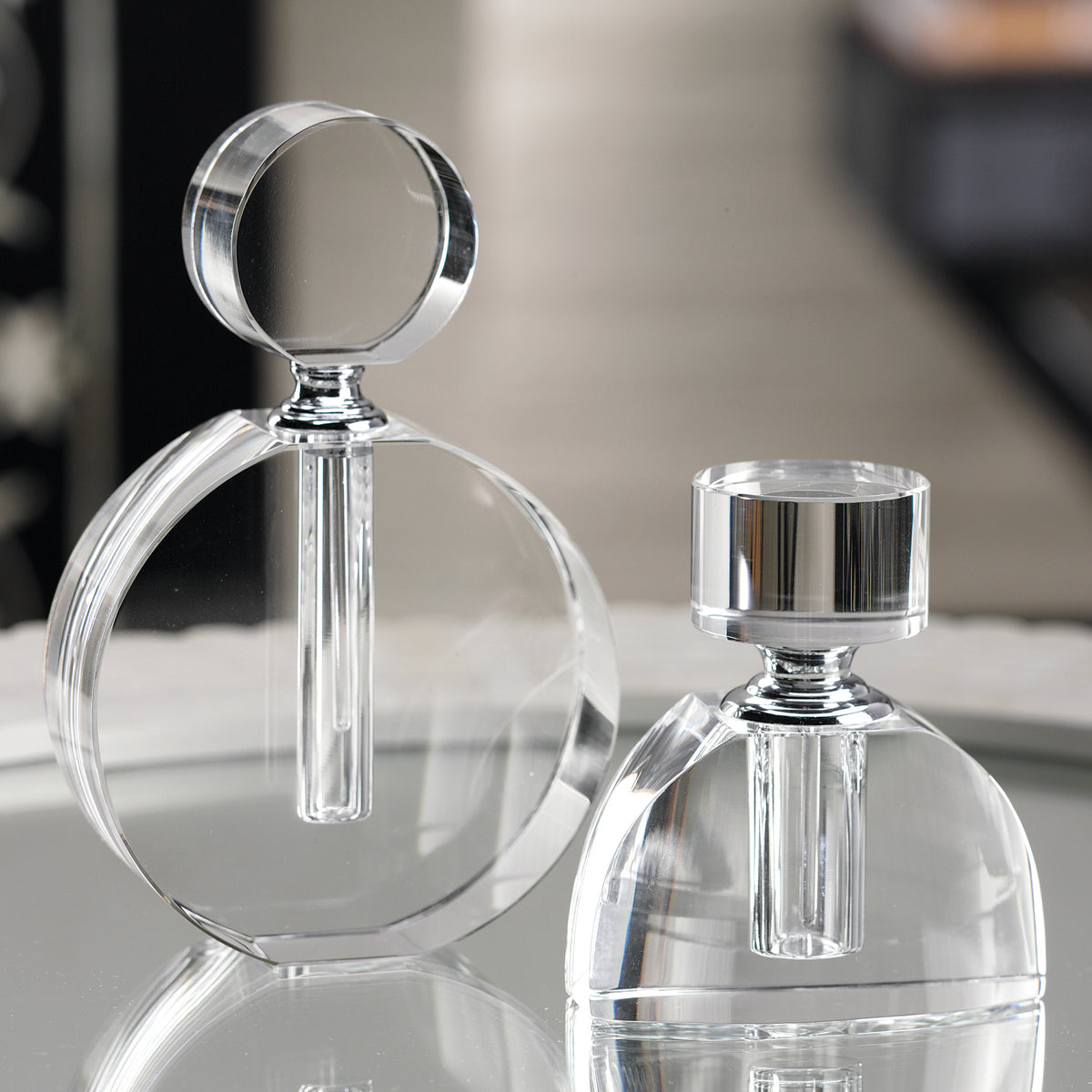Amaray Double O Glass Perfume Bottle - Bottle Detail | Bone & Brass
