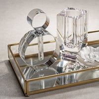 Amaray Double O Glass Perfume Bottle - Bottle Side View | Bone & Brass