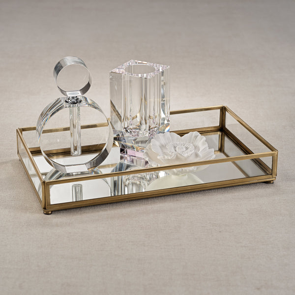 Amaray Double O Glass Perfume Bottle - Bottle Top View | Bone & Brass