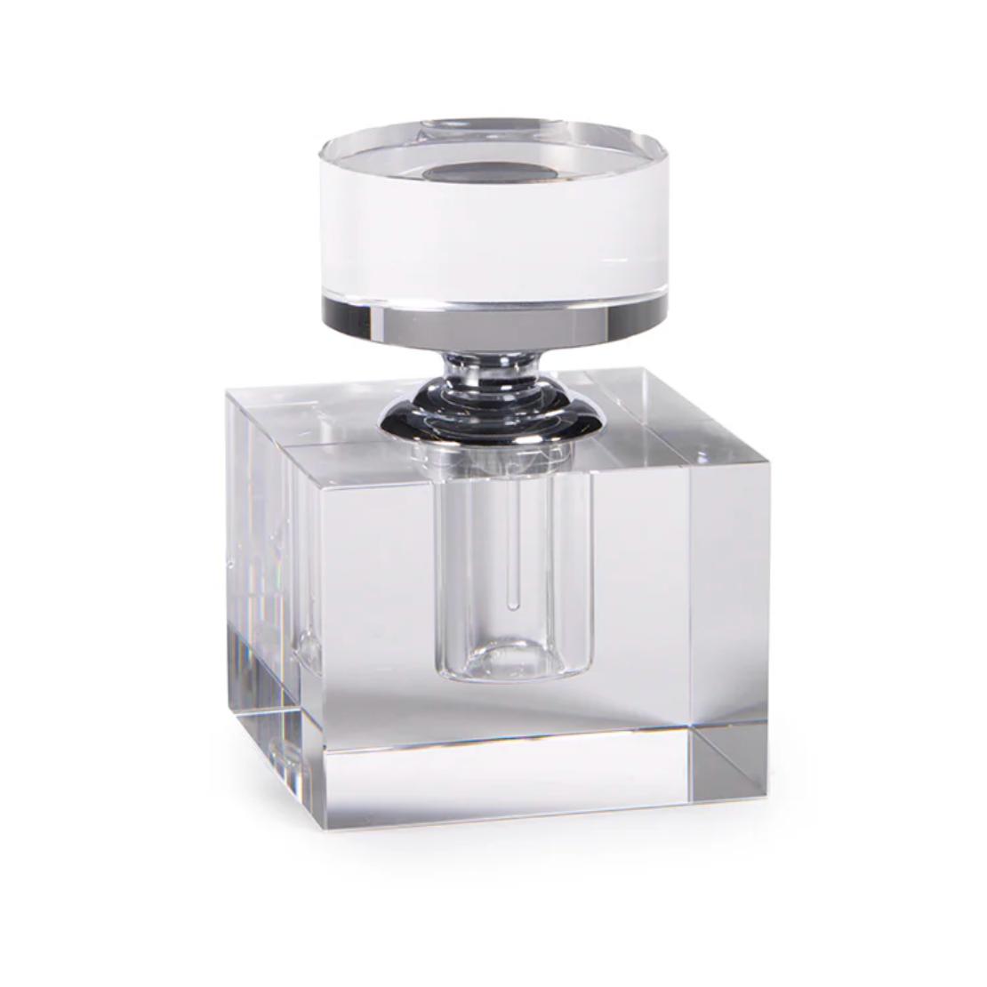 Amaray Tall Glass Perfume Bottle | Bone & Brass