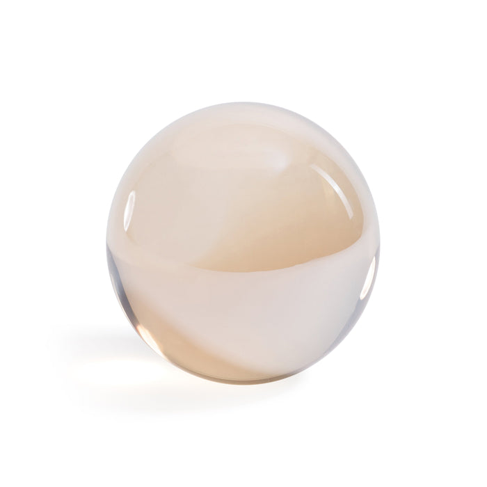 Amber Decorative Crystal Glass Ball | Bone & Brass