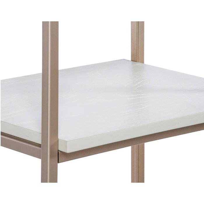 Ambrose Cream & Champagne Gold Modular Bookcase - Bookcase Shelf Detail | Bone & Brass