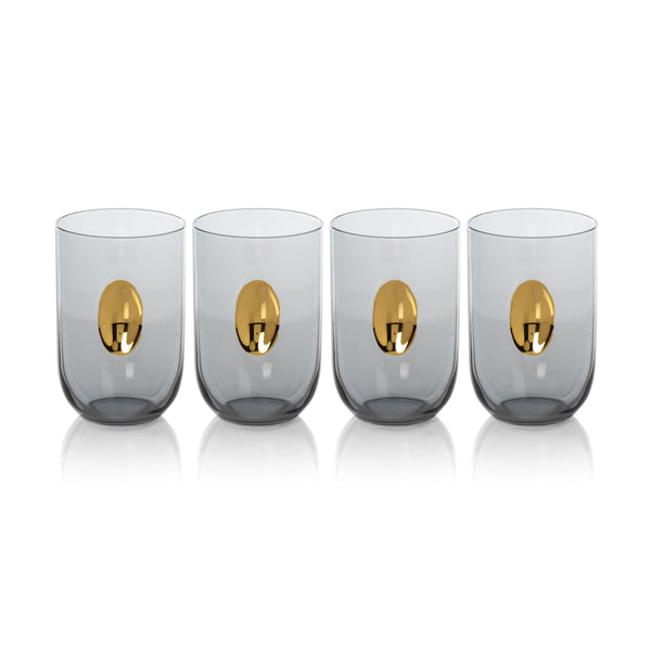 Ambrosi Tumblers Gold Accent, Set 4 - Tumbler Detail | Bone & Brass
