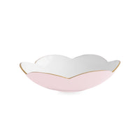 Amelia Medium Bowl Blush Pink & White | Bone & Brass