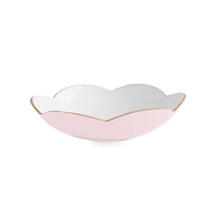 Amelia Medium Bowl Blush Pink & White | Bone & Brass