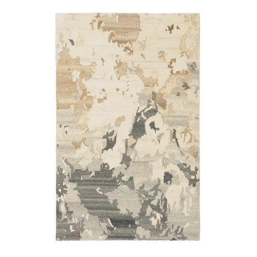 Anastasia Ivory & Grey Contemporary Rug | Bone & Brass