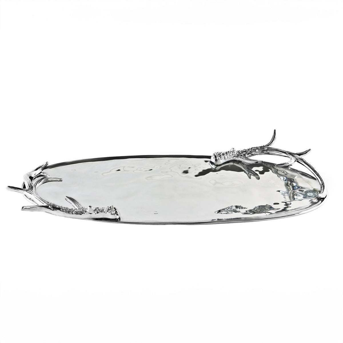 Antler Aluminum Extra Large Oval Serving Tray | Bone & Brass