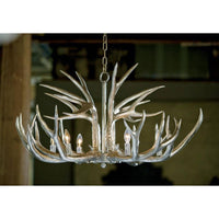 Ambered Silver Leaf Faux Antler Chandelier - Chandelier Detail | Bone & Brass