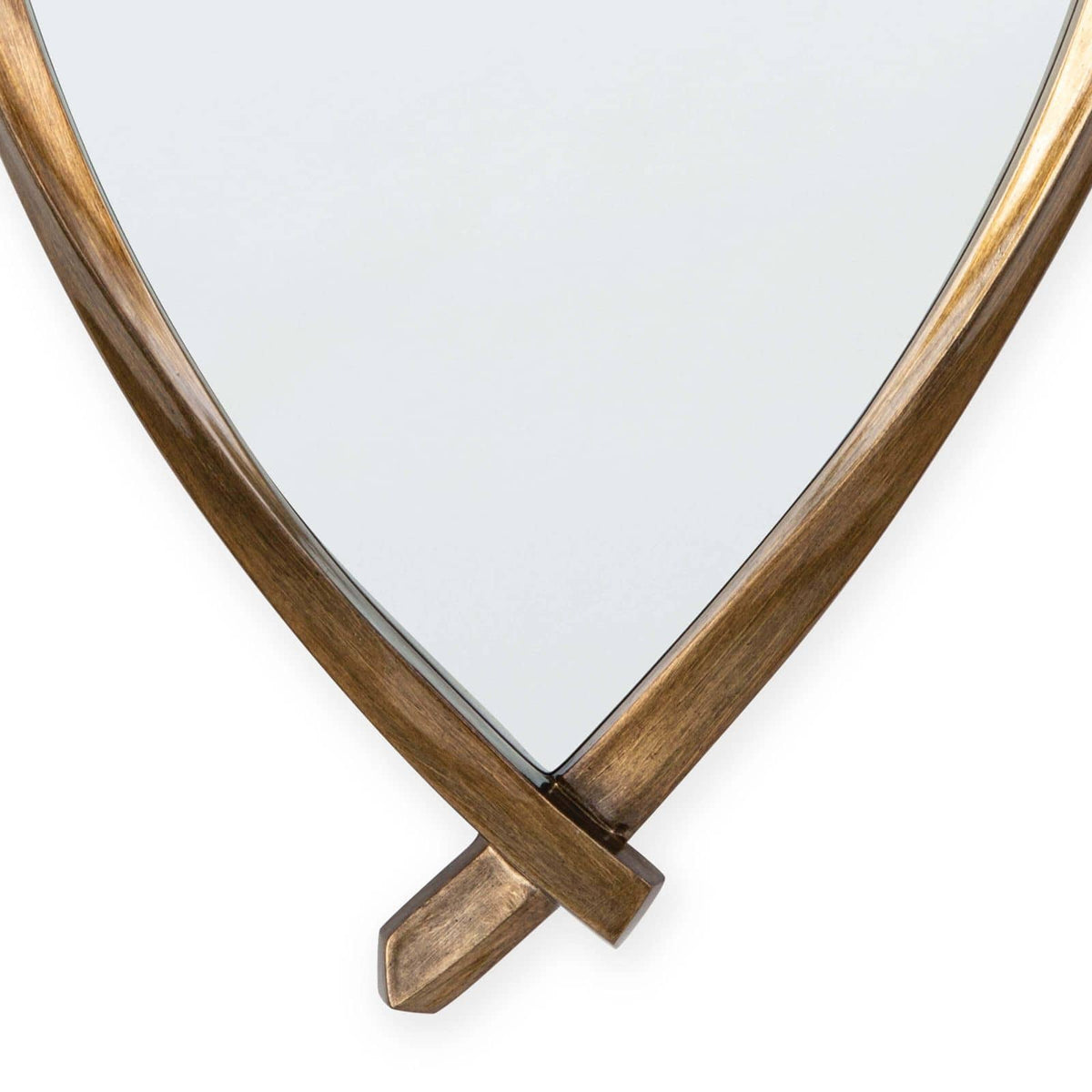 Arbre Antique Gold Leaf Mirror with a simple, twisted artisan frame.