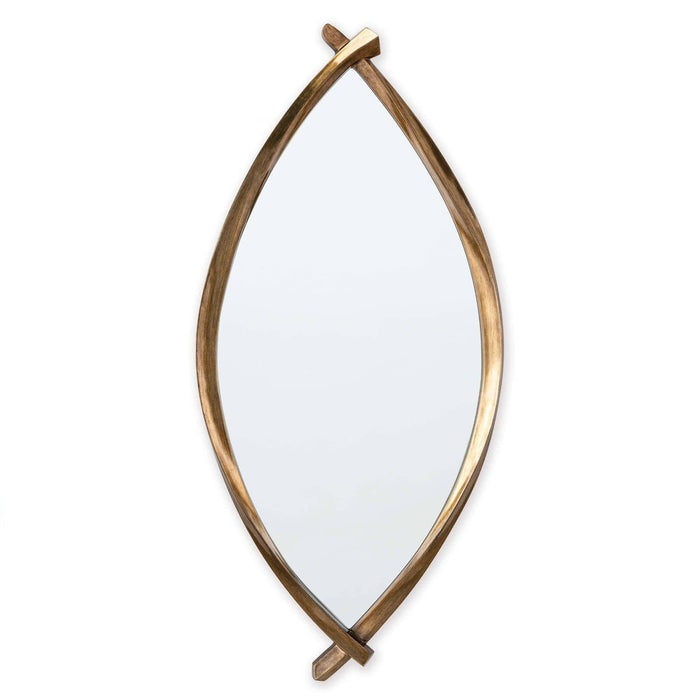 Arbre Antique Gold Leaf Mirror with a simple, twisted, artisan-style frame.