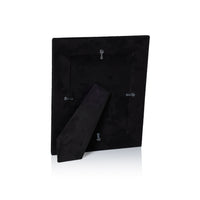 Arden Gray & Black Suede Leather Photo Frame, 5x7 - Frame Side View | Bone & Brass