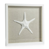 Arlo White Framed Starfish Wall Décor | Bone & Brass