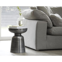Arthur Antique Zinc Accent Table - Table Side View | Bone & Brass