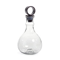 Artisan Hammered Glass Decanter w/ Iron Top | Bone & Brass