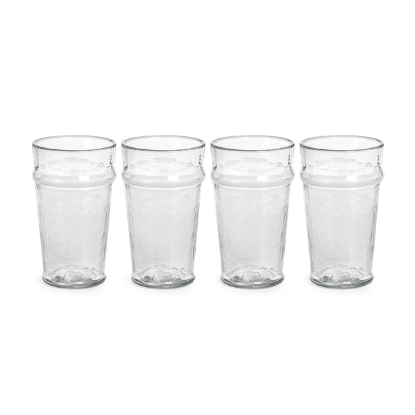 Artisan Hammered Highball Glasses, Set of 4 - Glass Detail | Bone & Brass