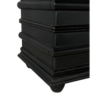 Hand-rubbed black mahogany Ascona 6-drawer chest with classic design and coordinating hardware.