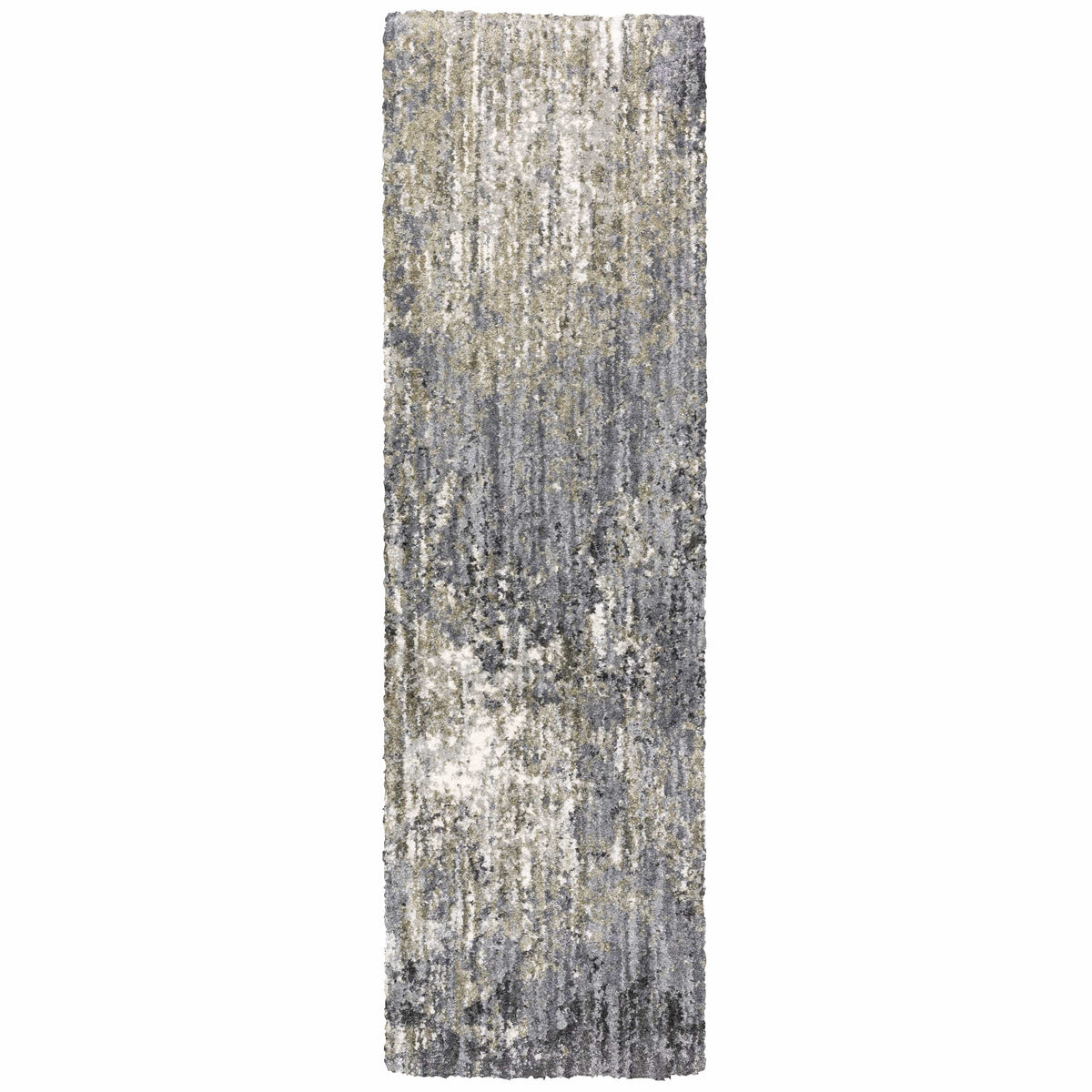 Aspen Grey, Charcoal & Ivory Contemporary Rug with abstract design, made from soft microfiber polyester.