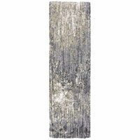Aspen Grey, Charcoal & Ivory Contemporary Rug with abstract design, made from soft microfiber polyester.