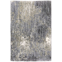 Aspen Grey, Charcoal & Ivory Contemporary Rug with abstract blue and gray microfiber polyester design.
