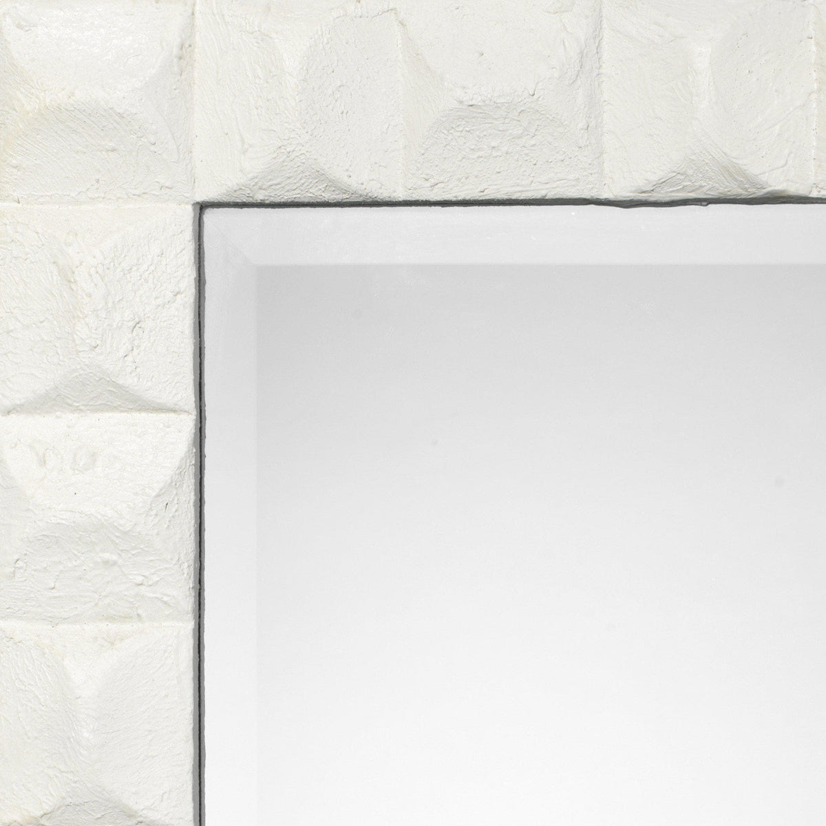 Astor White Plaster Paris Mirror - Mirror Frame Detail | Bone & Brass