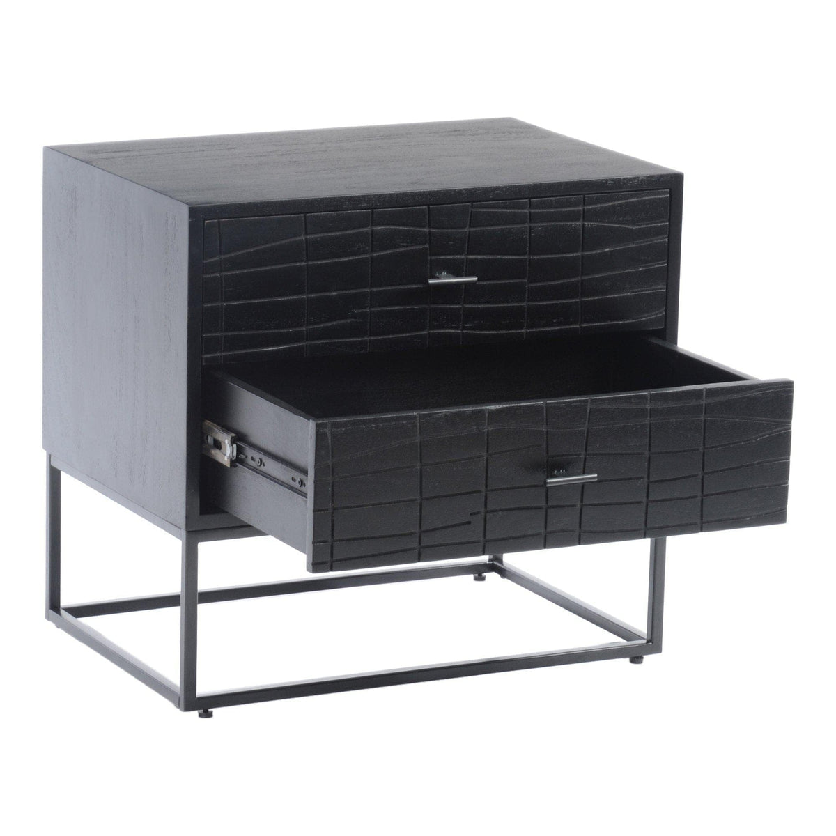Atelier Nightstand Black - Nightstand Top View | Bone & Brass