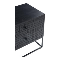 Atelier Nightstand Black - Nightstand Side View | Bone & Brass
