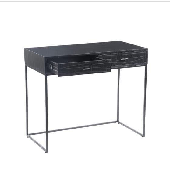Atelier Small Black Desk - Desk Surface Detail | Bone & Brass