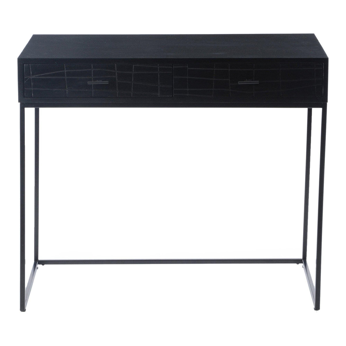 Atelier Small Black Desk - Desk View | Bone & Brass