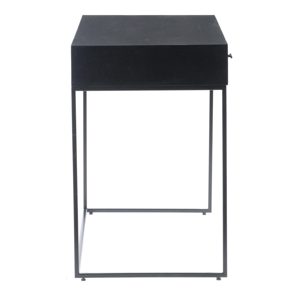 Atelier Small Black Desk - Desk Side View | Bone & Brass