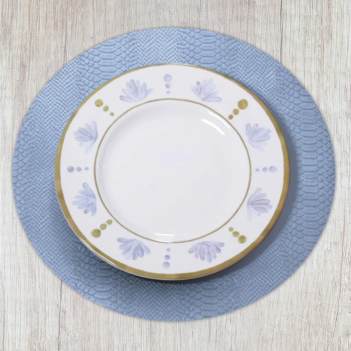 Athena Blue & Green Dinner Plate Set of 4 - Plate Detail | Bone & Brass