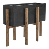 Atlantic Rectangular Planter - Planter Side View | Bone & Brass