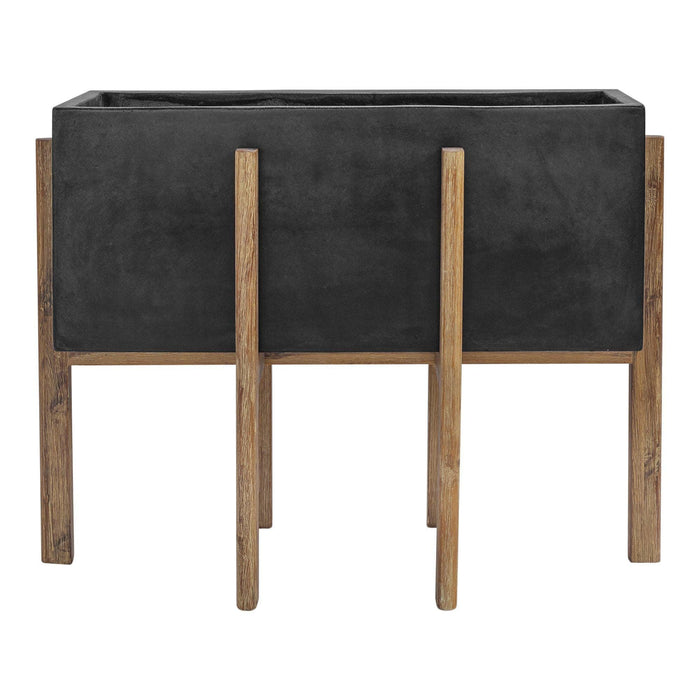 Atlantic Rectangular Planter | Bone & Brass