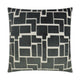 Luxury Aura Geometric Throw Pillow, 24"x24", with a dark gray and off-white abstract pattern.