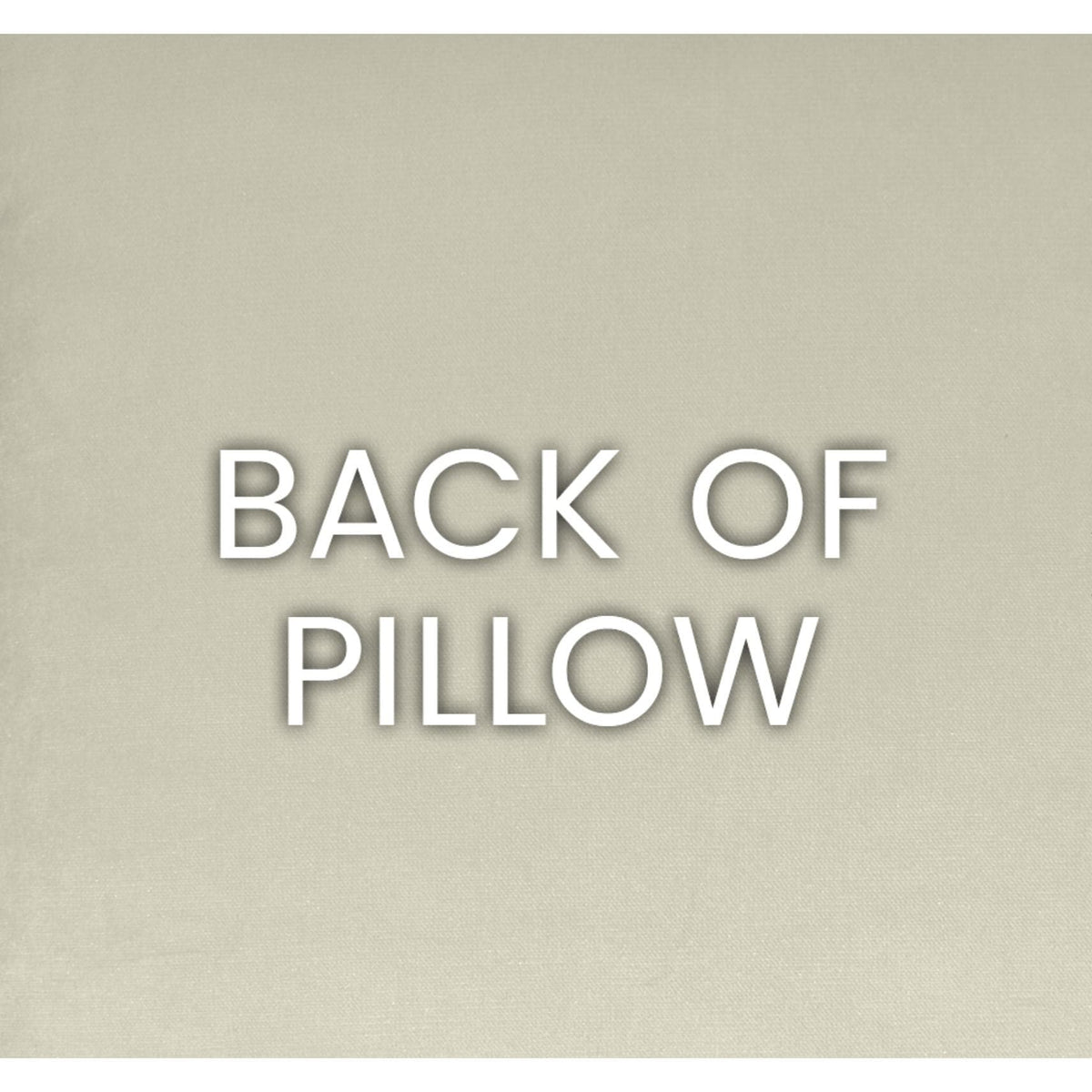 Solid beige fabric back of the Aura Geometric Throw Pillow, showing its smooth texture.