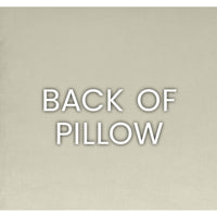 Solid beige fabric back of the Aura Geometric Throw Pillow, showing its smooth texture.
