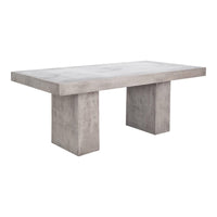 Aurelius Grey Concrete Dining Table - Table Side View | Bone & Brass