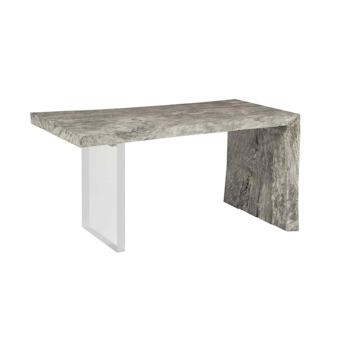 Austin Gray Wood Acrylic Leg Desk | Bone & Brass