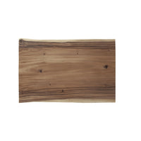 Austin Natural Wood Acrylic Leg Desk - Desk Side View | Bone & Brass