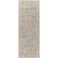 Avant Garde Blue & Light Beige Rug with traditional designs, machine-woven polyester and polypropylene.