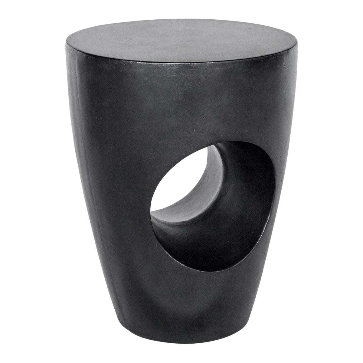 Aylard Outdoor Stool Black - Outdoor Stool Side View | Bone & Brass