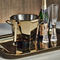 Azalea Gold Double Wall Ice Bucket - Wine Bucket Detail | Bone & Brass