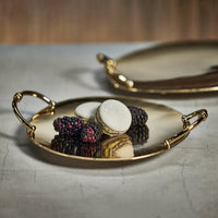 Azalea Gold Round Serving Tray - Tray Detail | Bone & Brass
