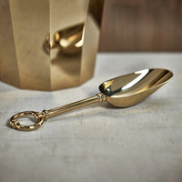 Azalea Gold Stainless Steel Ice Scoop - Scoop Detail | Bone & Brass